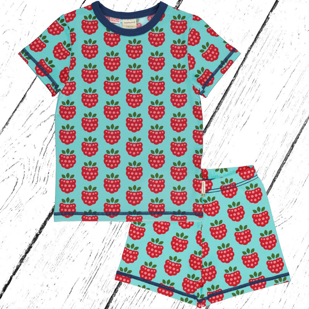 Maxomorra Schlafanzug Pyjama Set RASPBERRY