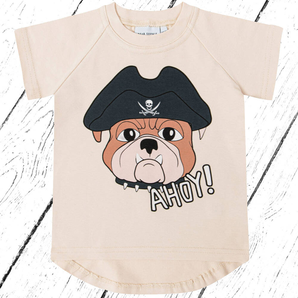 Dear Sophie T-Shirt DOG THE PIRATE Vanilla