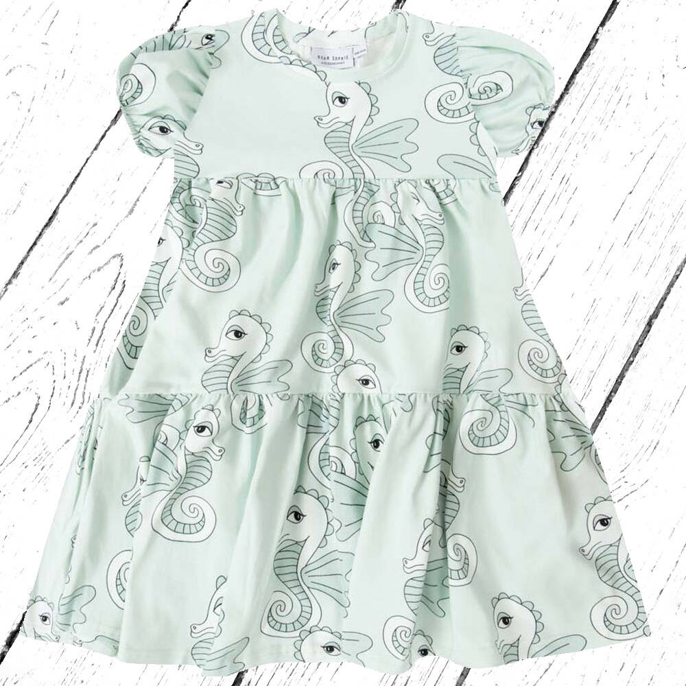Dear Sophie Kleid Dress SEAHORSE Mint Puff Dress