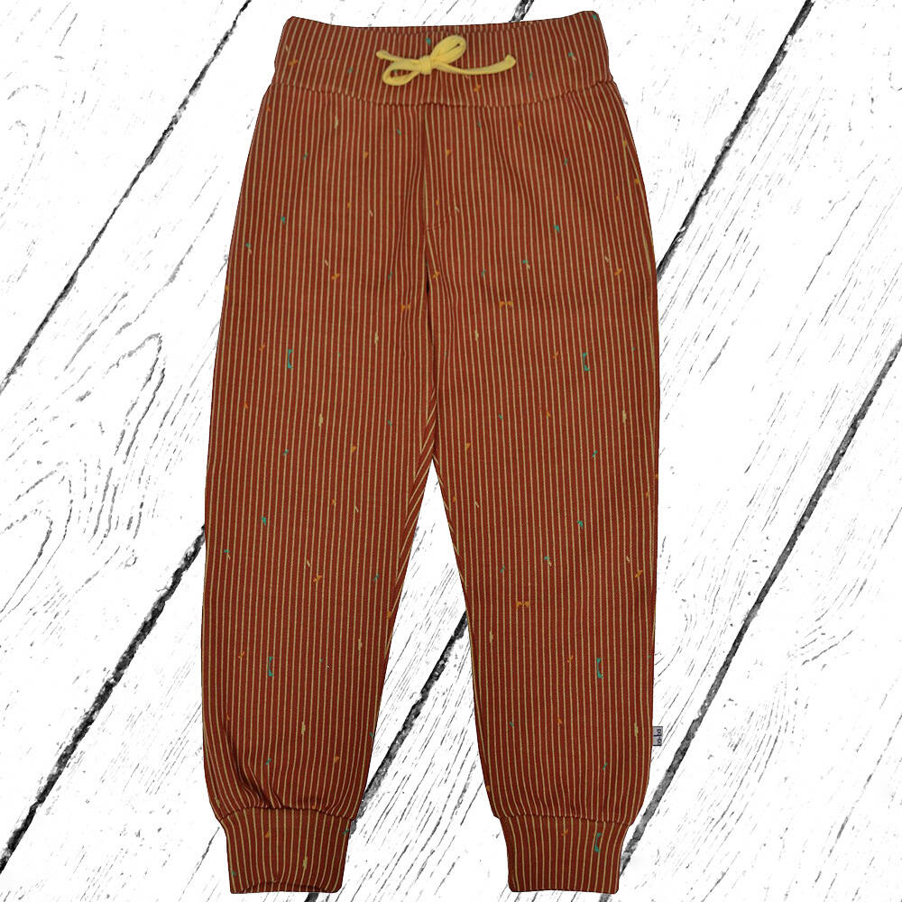 Baba Kidswear Hose Darwin Pant Jacquard Playful Lines Brown