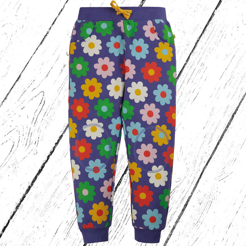 Frugi Hose Printed Snug Joggers Mussel Flower Power