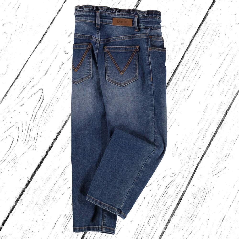 Molo Jeans Astrid Woven Pants Ink Blue Denim