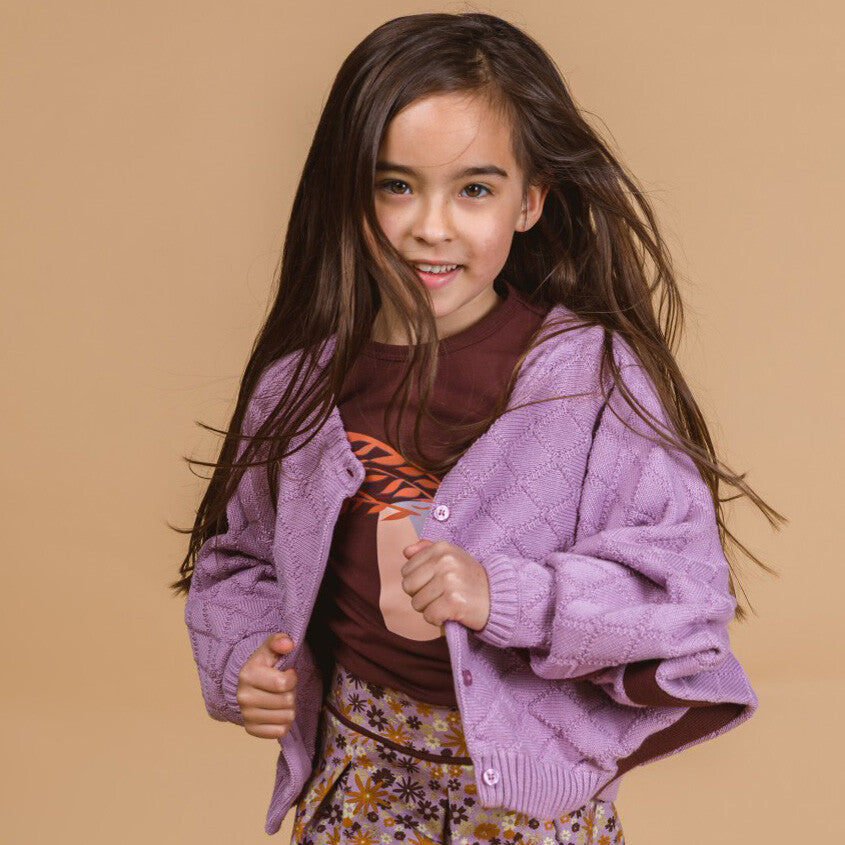 Baba Kidswear Strickjacke Eve Cardigan Lavender Mist