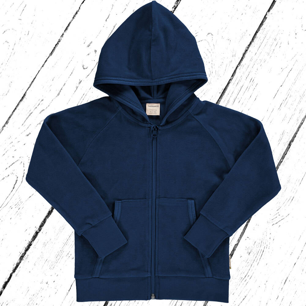 Maxomorra Nicki Jacke Cardigan Hood Velour Navy