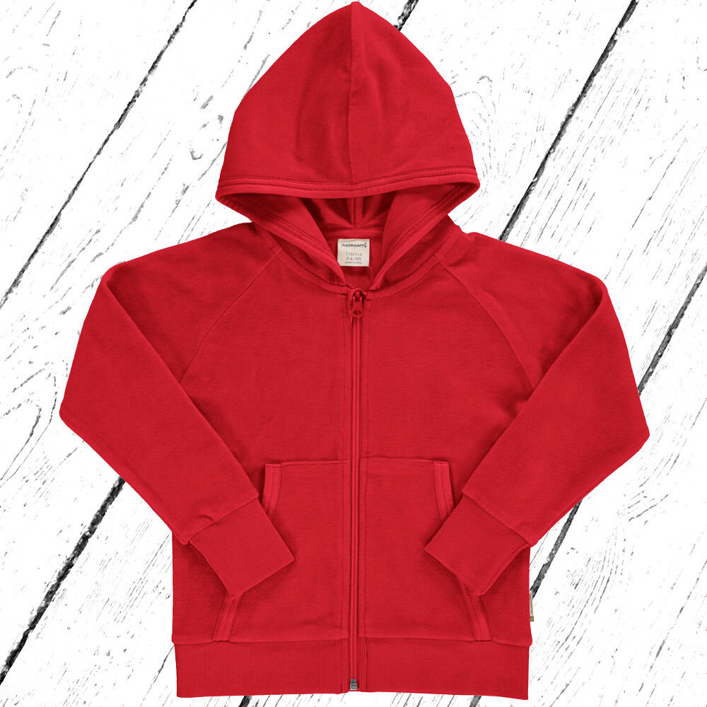 Maxomorra Nicki Jacke Cardigan Hood Velour Ruby