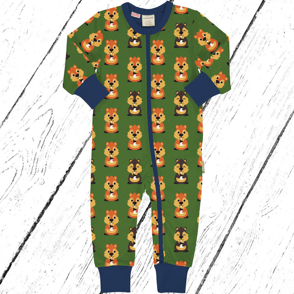 Maxomorra Overall Rompersuit GARDEN SQUIRREL