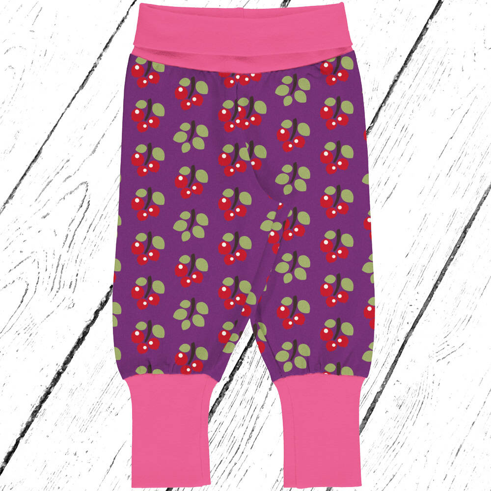 Maxomorra Hose Pants Rib ARCTIC BERRY