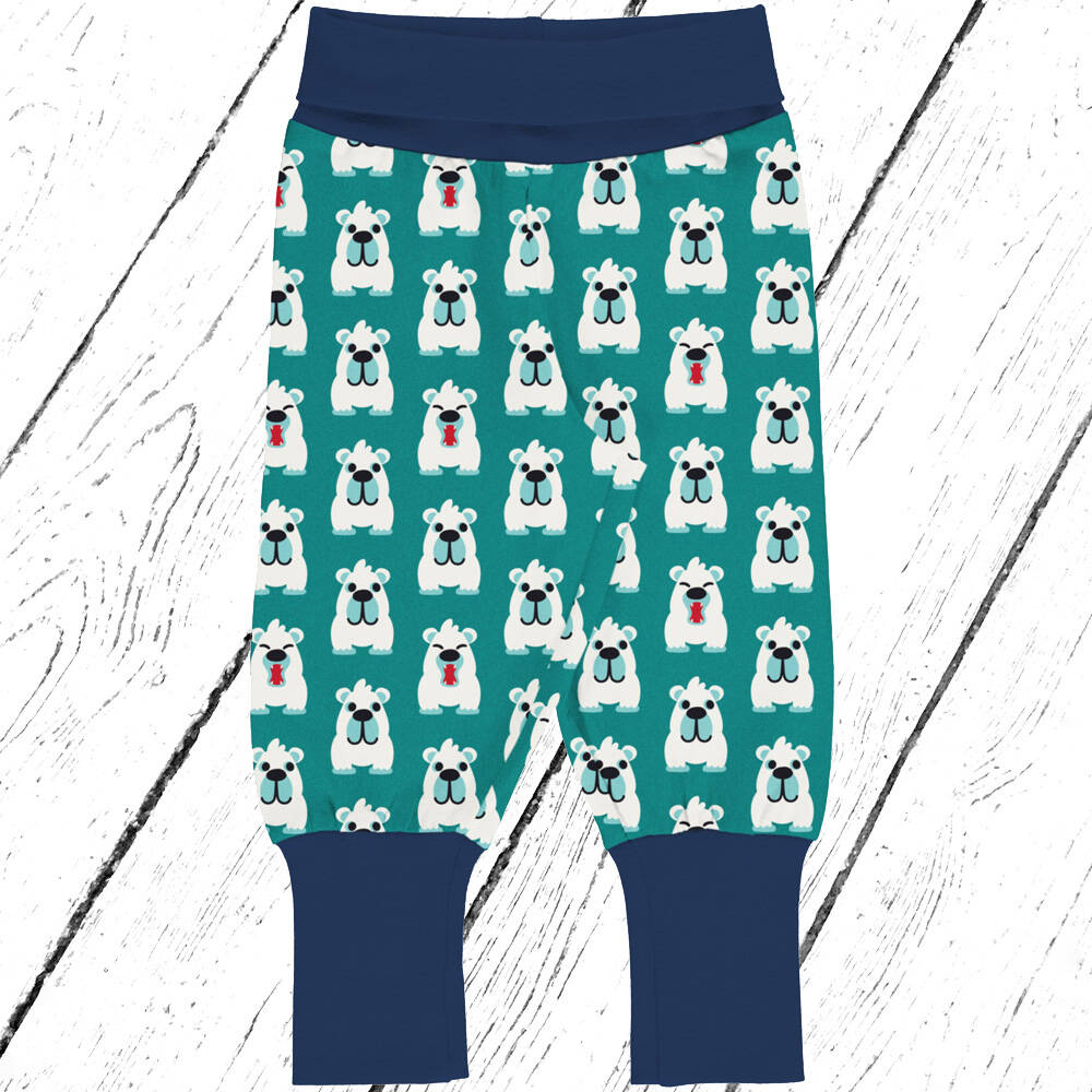 Maxomorra Hose Pants Rib ARCTIC BEAR