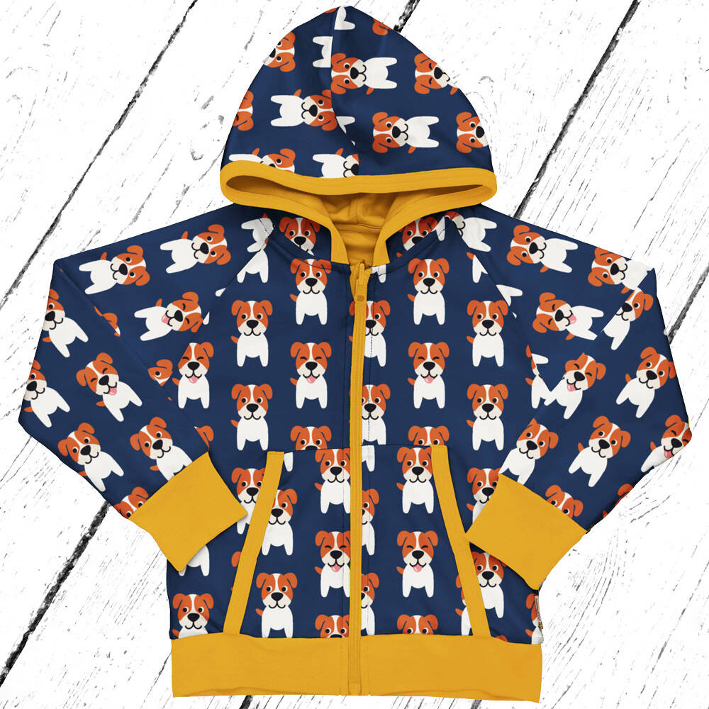 Maxomorra Jacke Cardigan Hood Reversible FARM DOG