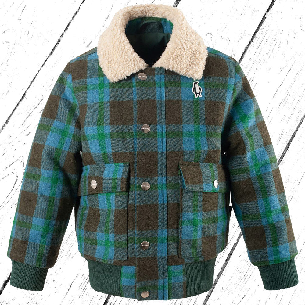 Gosoaky Winter Woll Pilotenjacke DOG SHOW Green Check