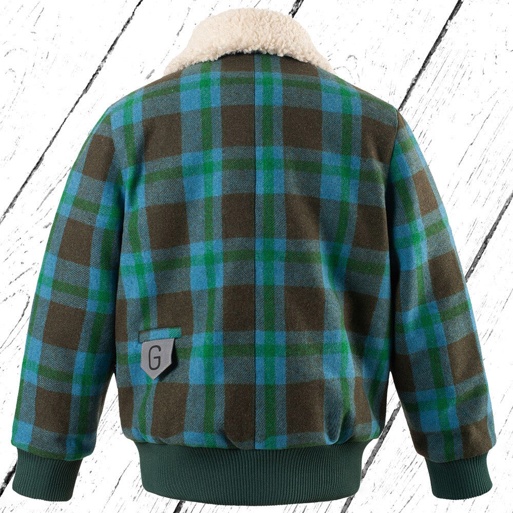 Gosoaky Winter Woll Pilotenjacke DOG SHOW Green Check