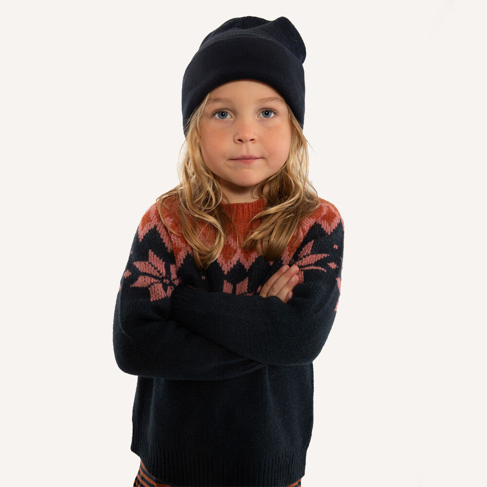 Danefae Strickpullover Danepulk Sweater Navy Old Rose