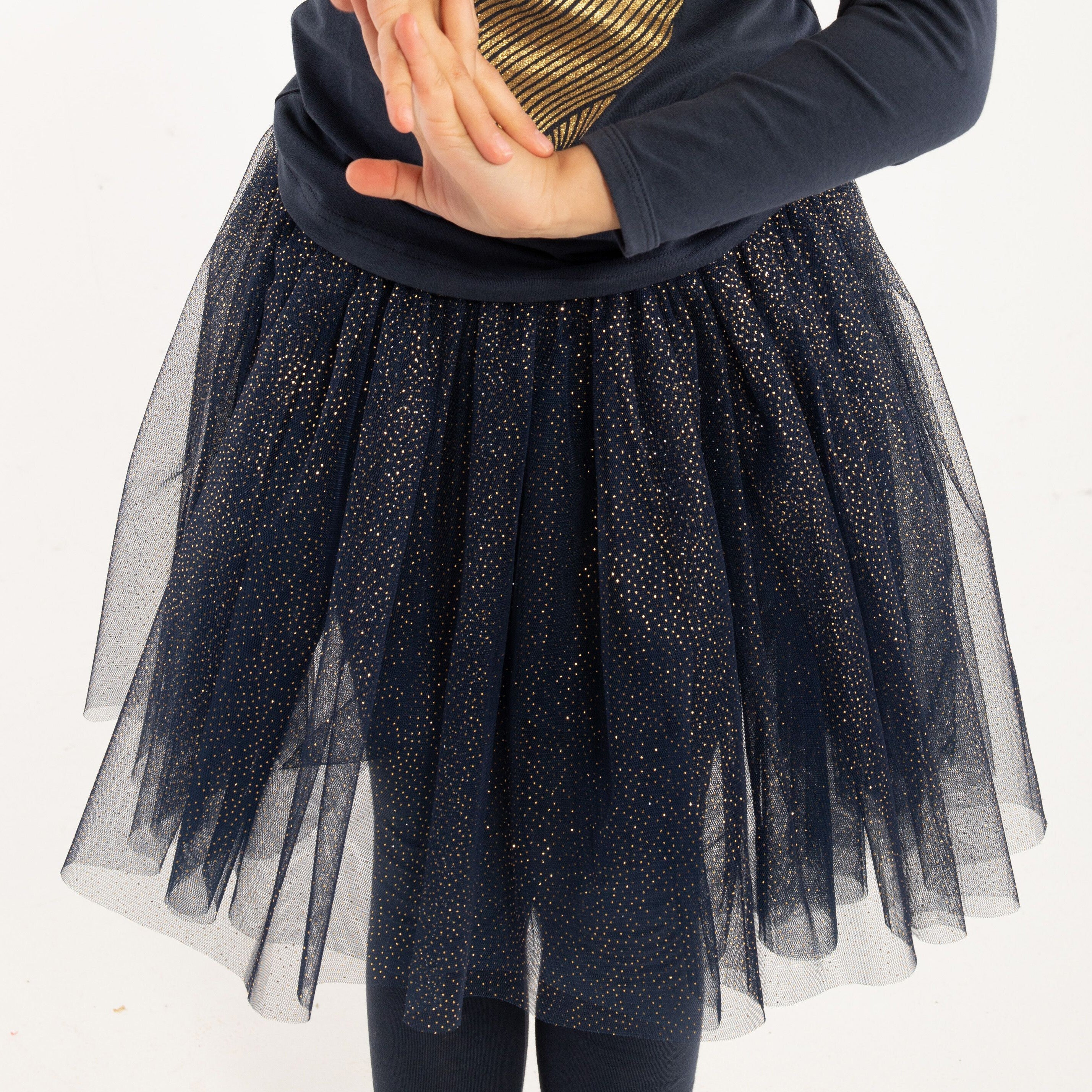 Danefae Glitzer Tüllrock Sparkle Skirt Navy Glitter