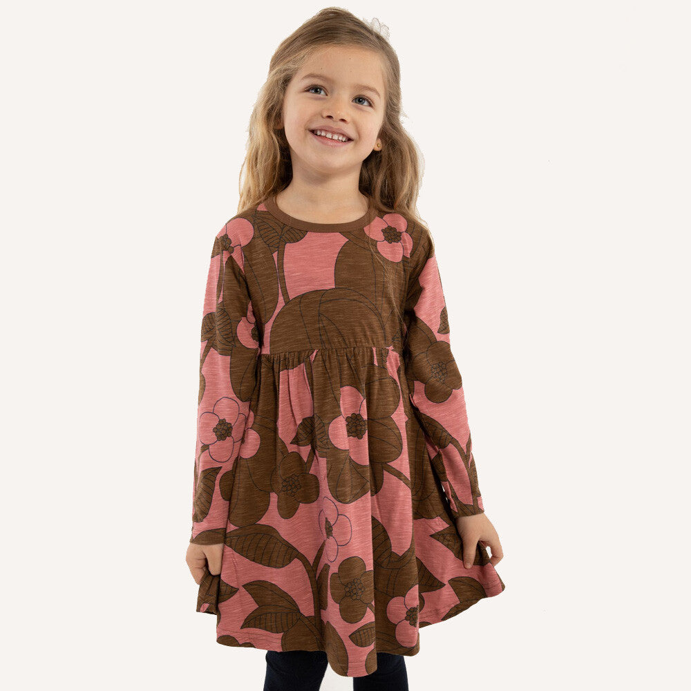 Danefae Kleid Organic Ginger Dress Brown Beige BLOOM BOOM