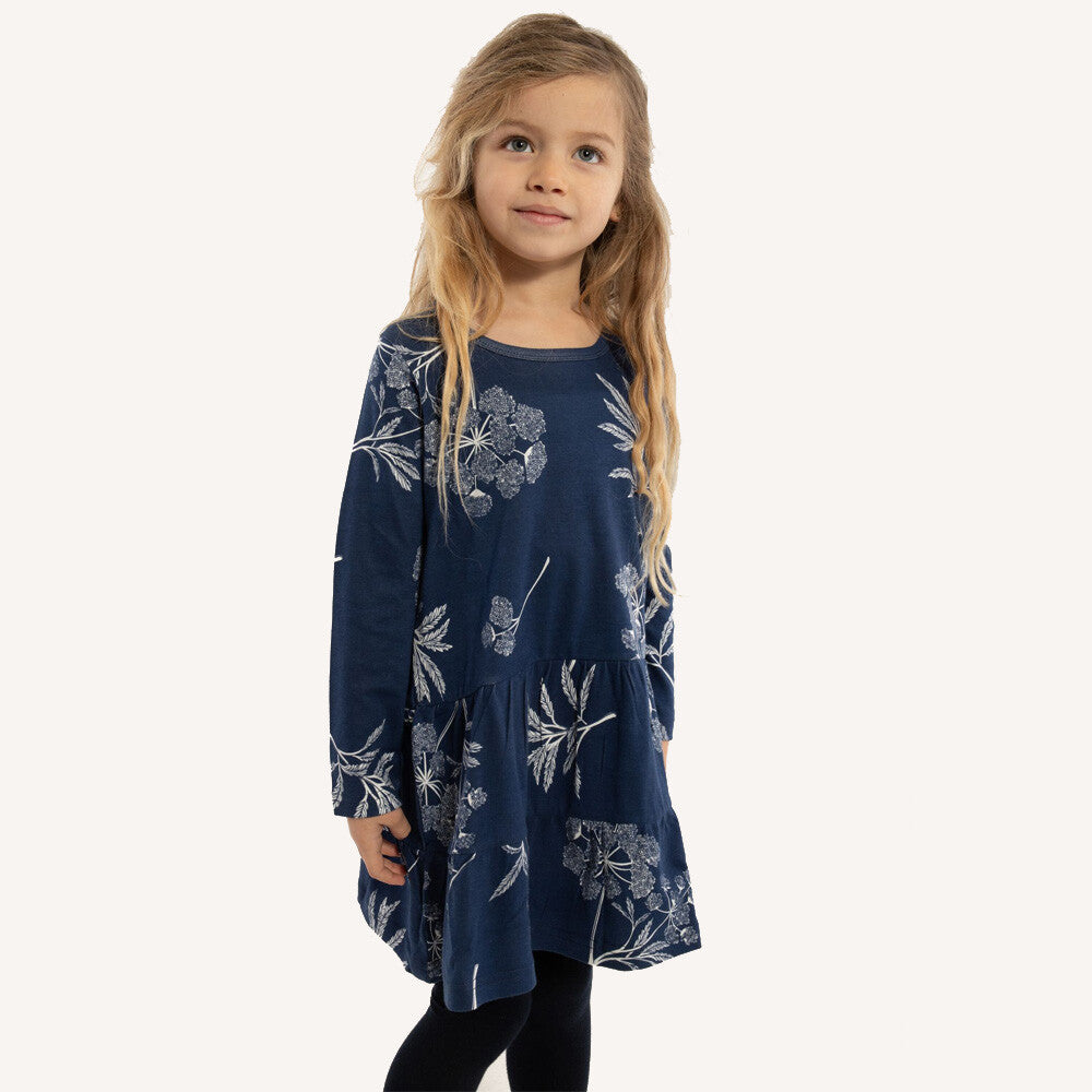 Danefae Kleid Organic Miva Dress Marine Chalk Hemlock