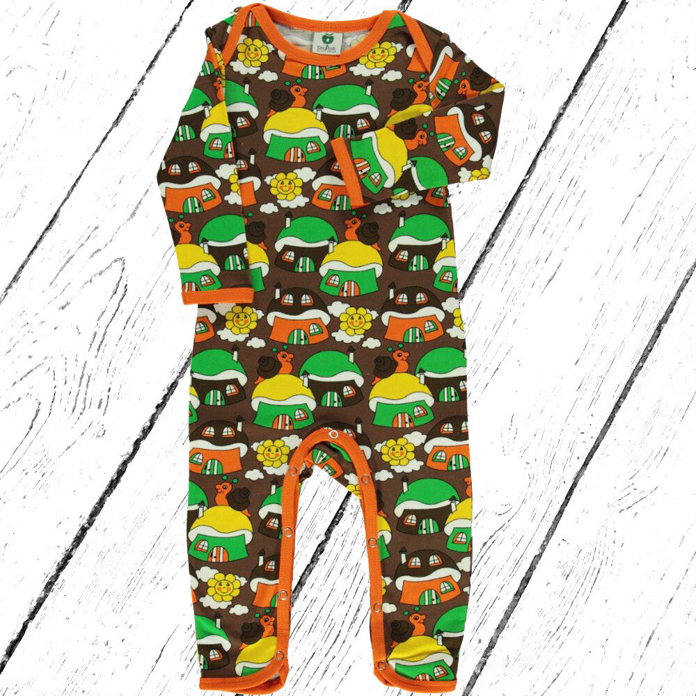Smafolk Overall Bodysuit Mushroom House