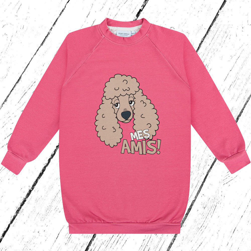 Dear Sophie Long Sweatshirt Tunic POODLE PINK