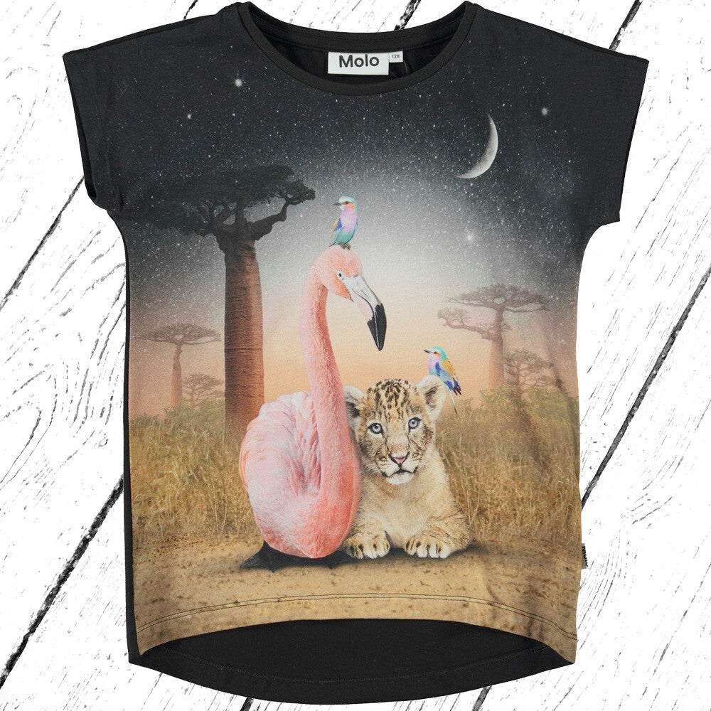 Molo T-Shirt Ragnhilde Flamingo And Cub