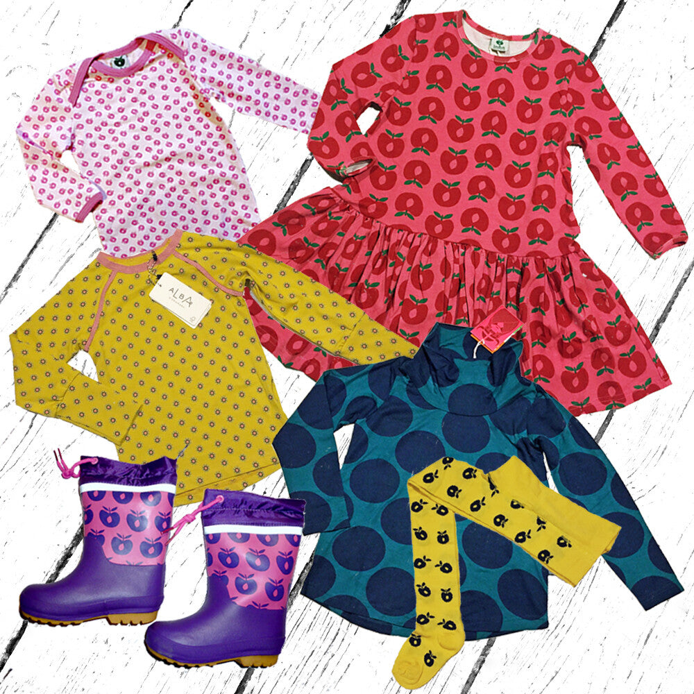 6-teiliges Kombi Paket Retro Girls 2-4 Jahre