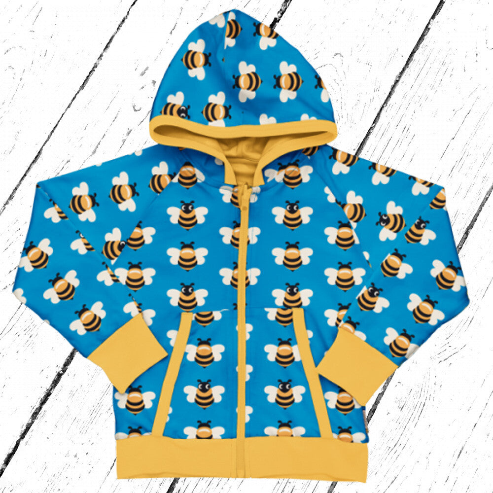 Maxomorra Jacke Cardigan Hood Reversible PICNIC BEE