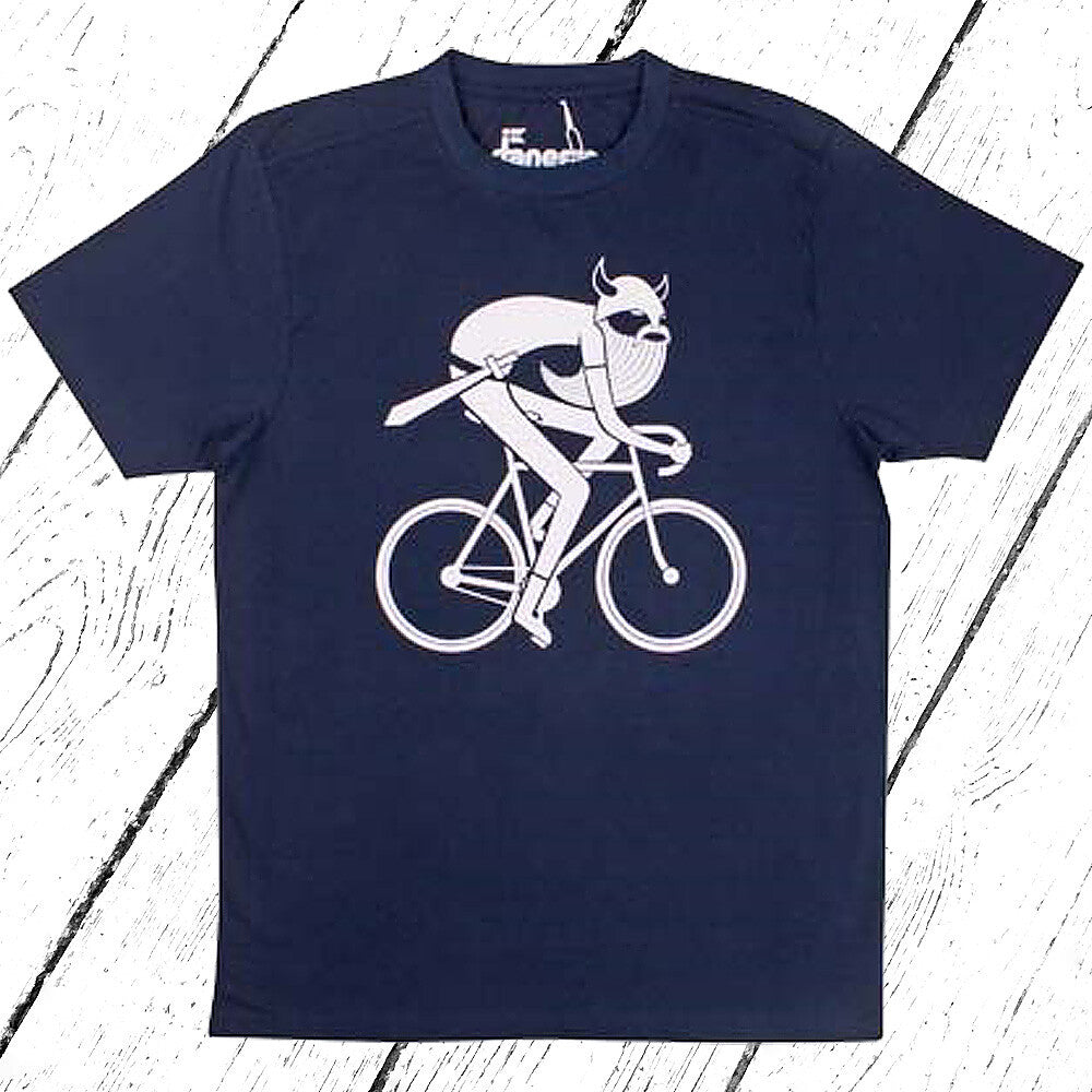 Danefae Männer T-Shirt Mande Tee Navy BIKING VIKING