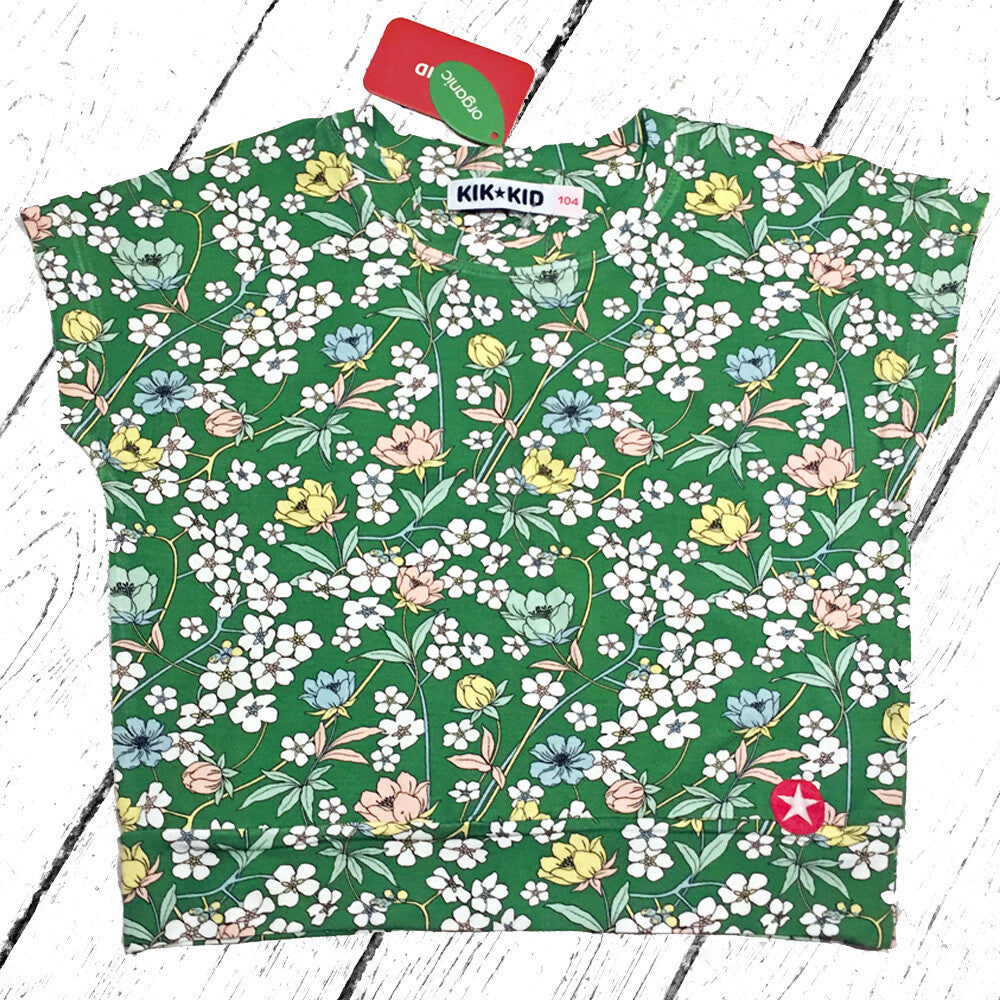 Kik-Kid T-Shirt Jersey Flower Green
