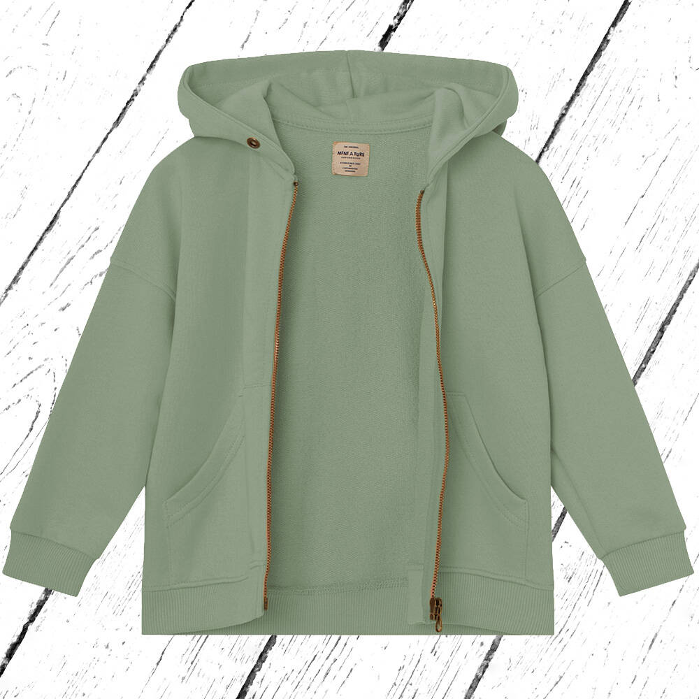 Mini A ture Sweatshirt Jacke Alfi Zip Granite Green