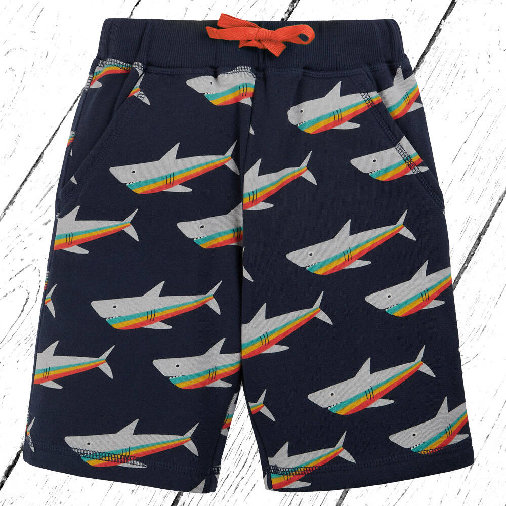 Frugi Samson Shorts Indigo Rainbow Sharks