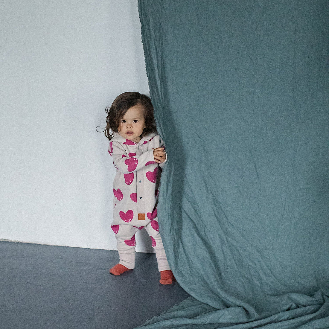 Zezuzulla Overall Eared Jumpsuit Red Hearts