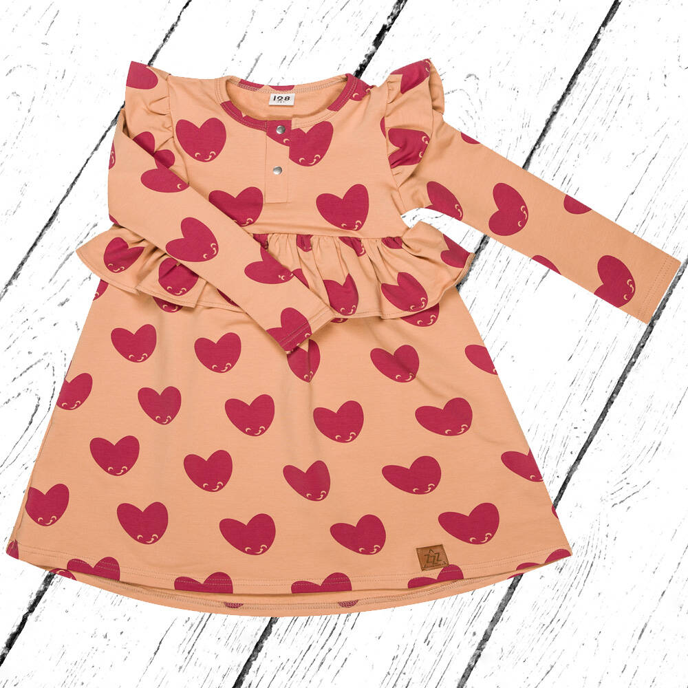 Zezuzulla Kleid Mimi Dress Hearts on Orange