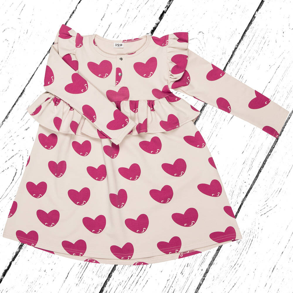 Zezuzulla Kleid Mimi Dress Hearts on Beige