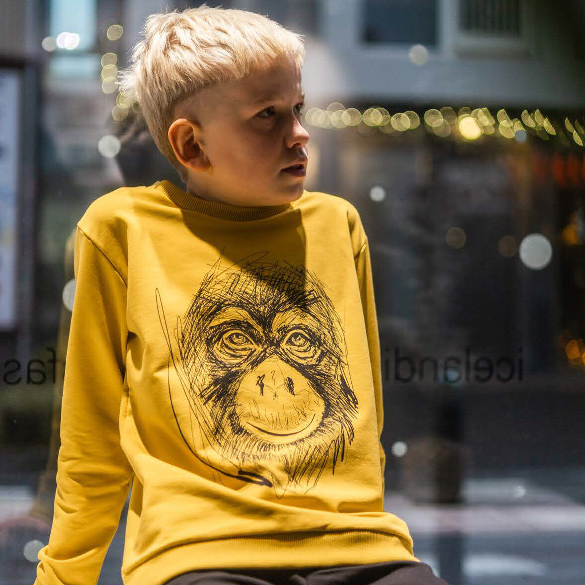 MOI KIDZ Sweater Mustard Monkey