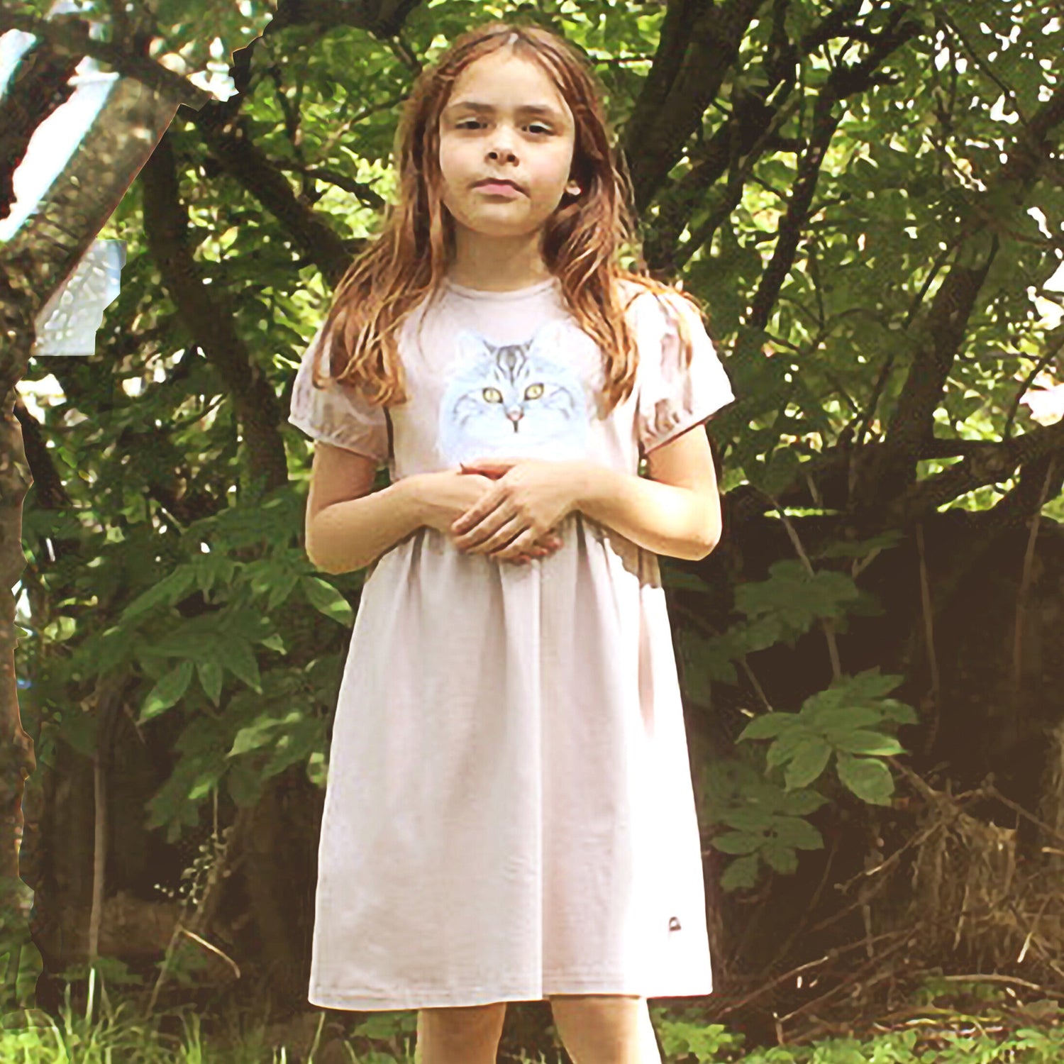 MOI KIDZ Kleid Dress Blush Cats