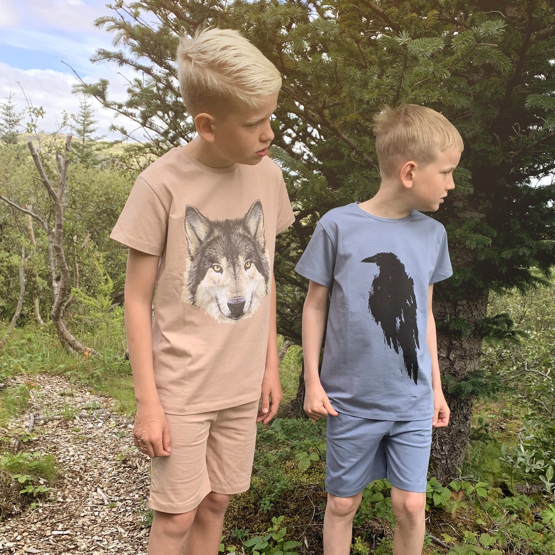 MOI KIDZ T-Shirt Sea Blue Raven