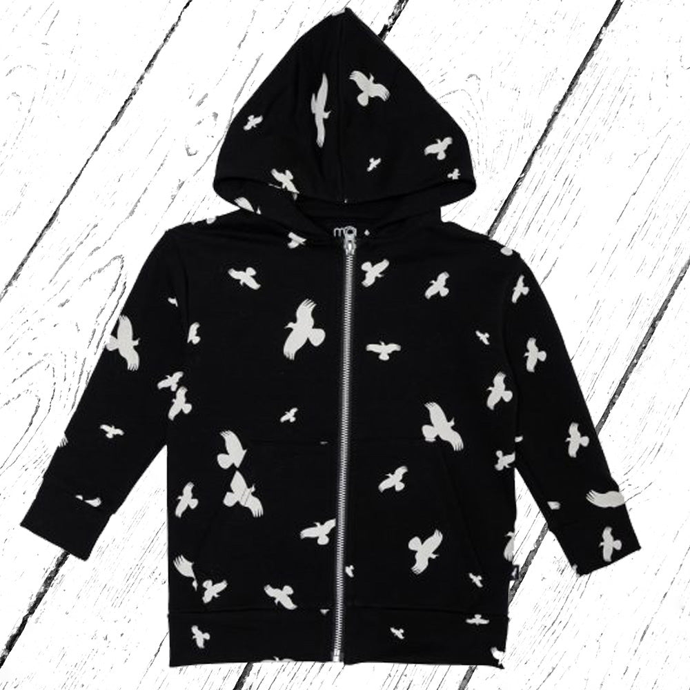 MOI KIDZ Jacke Hoodie Zipped Black Raven