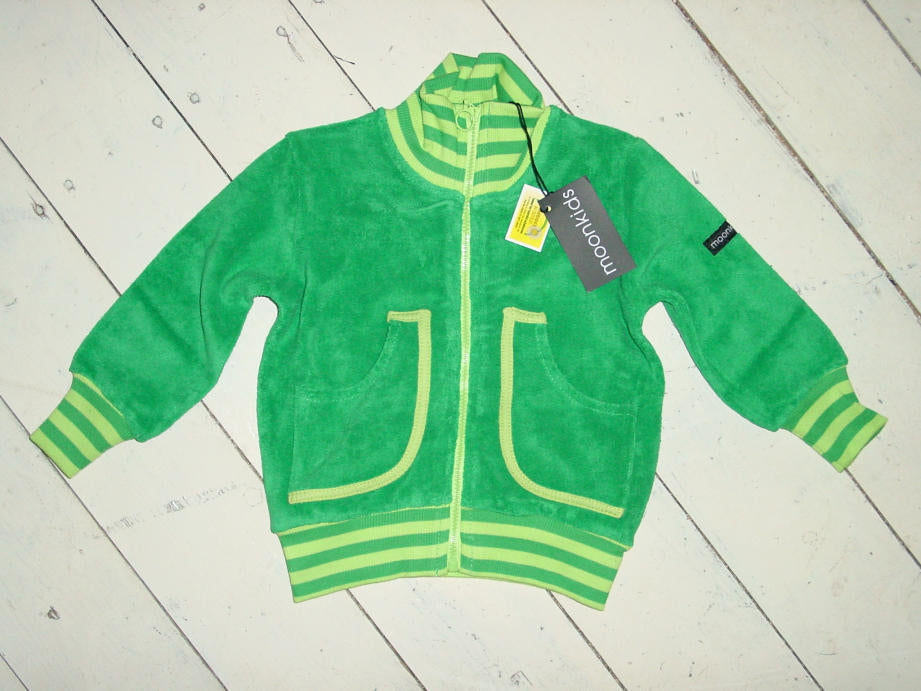 Moonkids Frottee Jacke grün