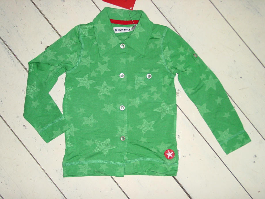 Kik-Kid print star Hemd Modal grün