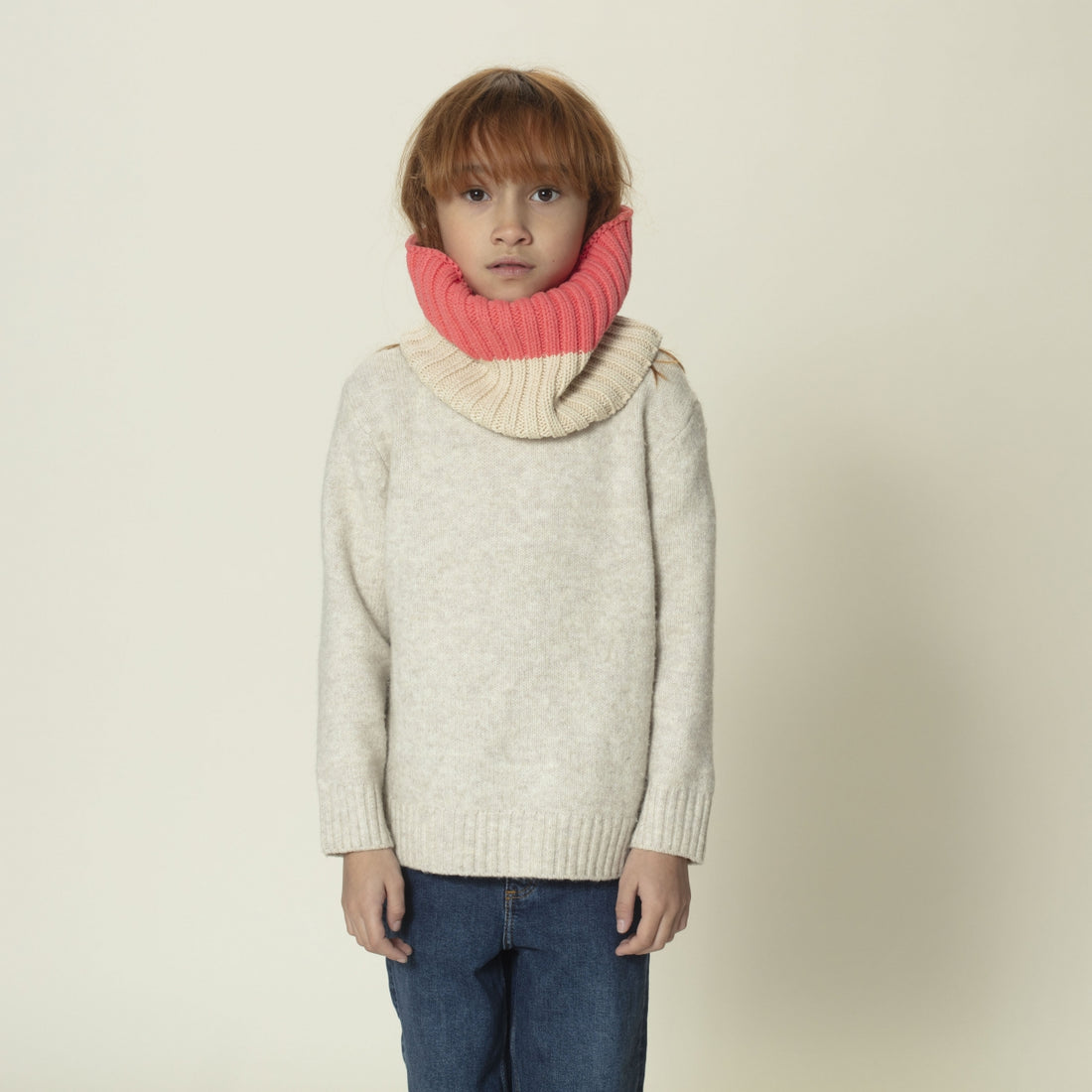 Gosoaky Loop Schal BEE REAL Calypso Coral Ecru