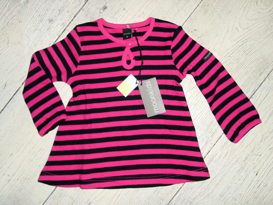 Moonkids Ripp Kleid pink schwarz