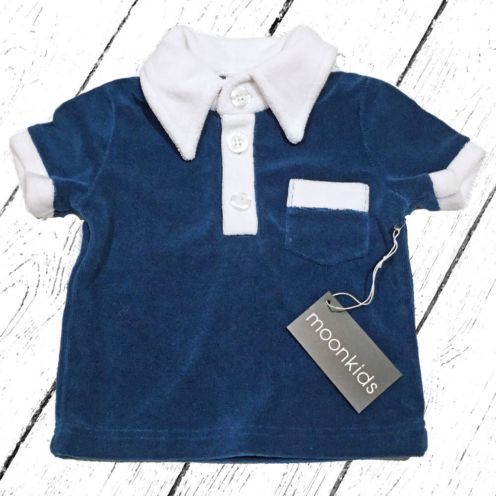 MOONKIDS Retro Frottee T-Shirt blau