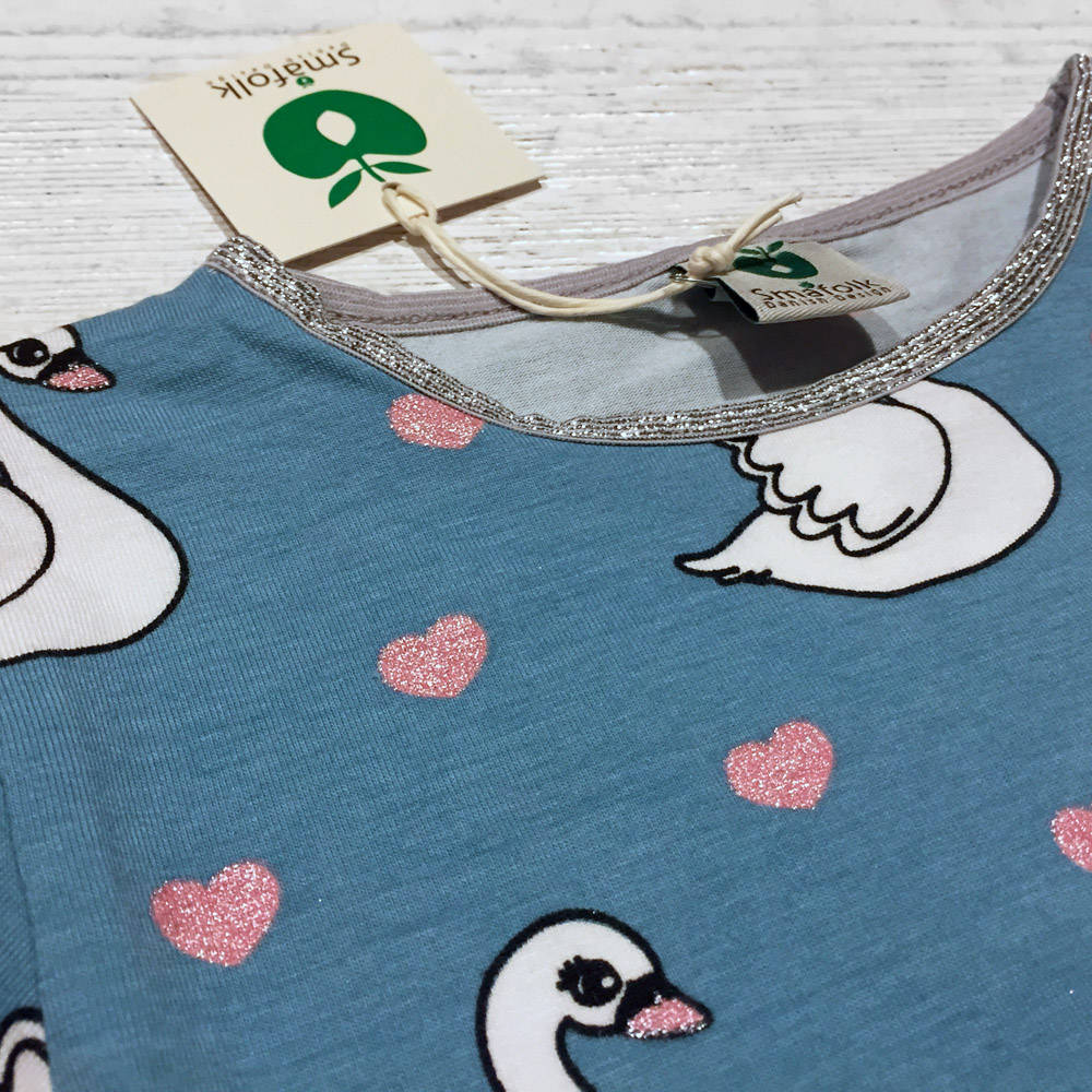 Smafolk Shirt with Swan Glitzer