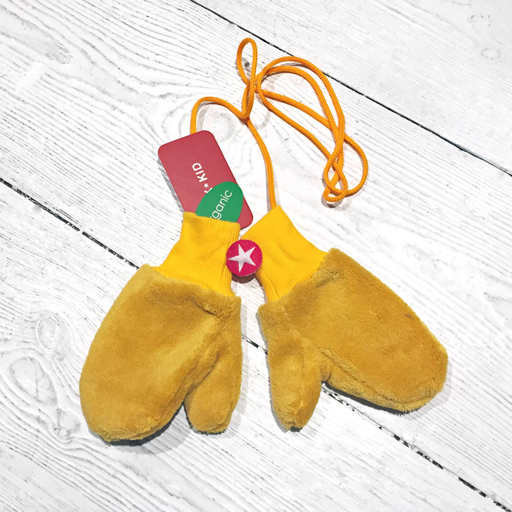Kik-Kid Flauschfleece Handschuhe yellow