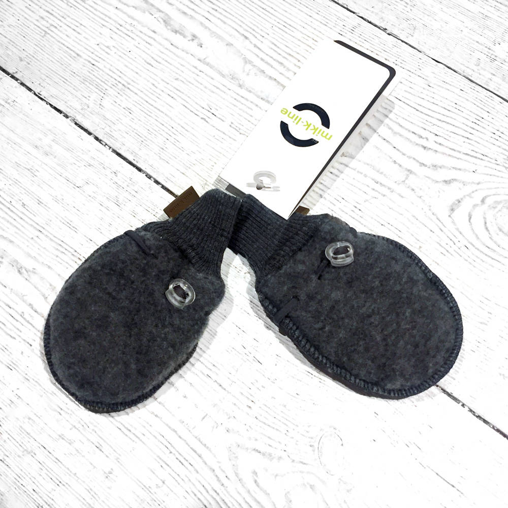 Mikk-Line Merino Wool Mittens Melange Grey