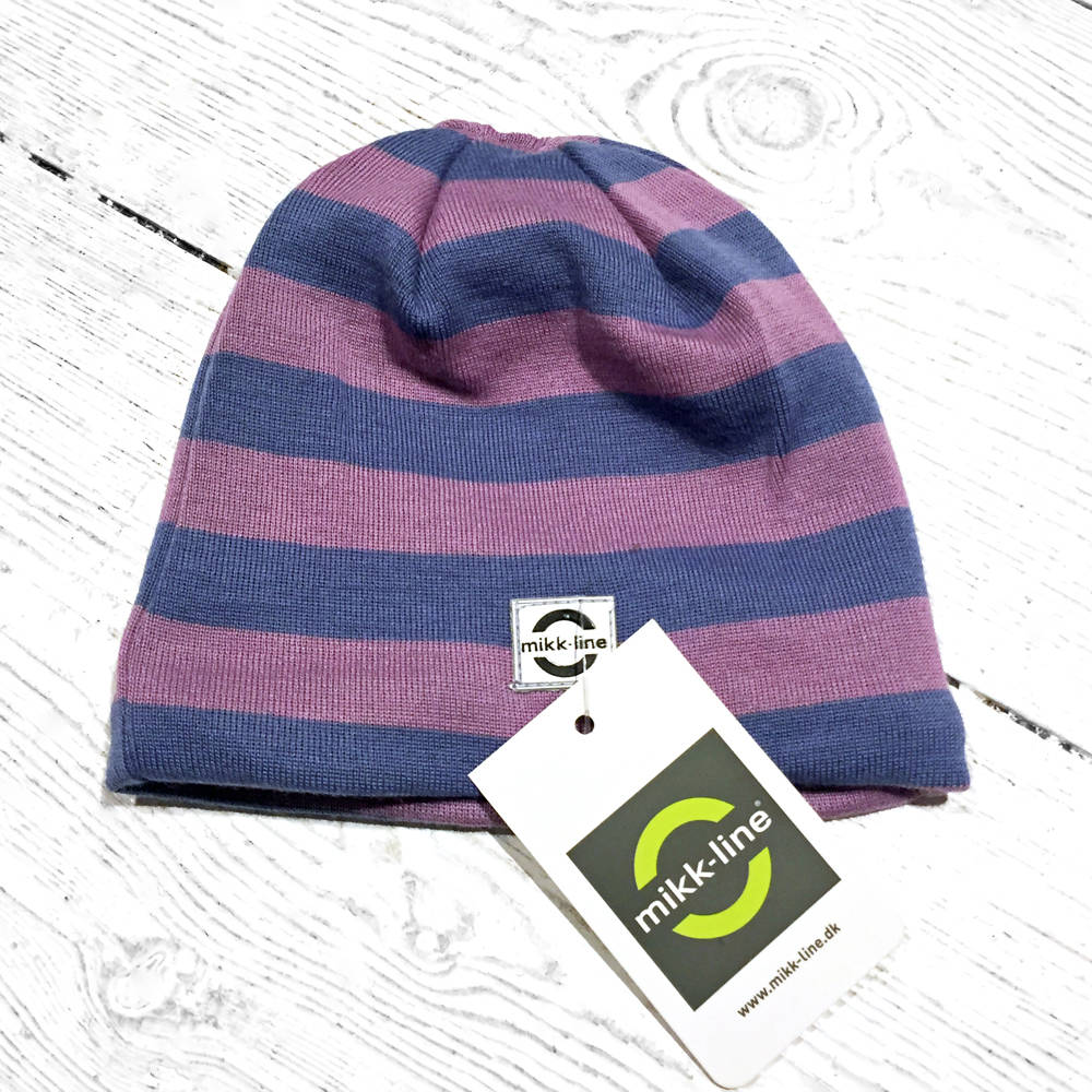 Mikk-Line Wool Hat Stripes Blue Ice Purple