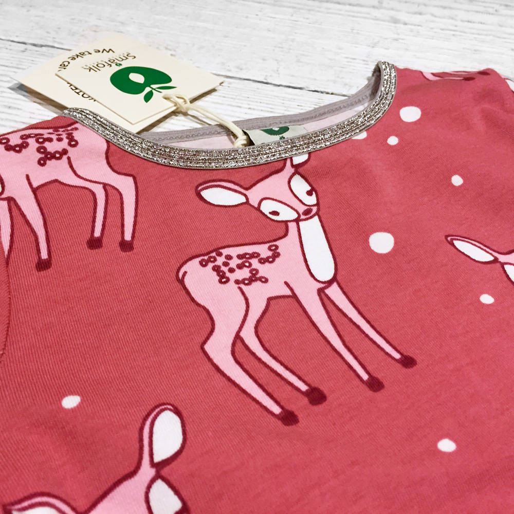 Smafolk Dress with Deer Glitter