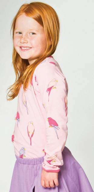 Smafolk Shirt Wellensittich Budgerigar Silver Pink