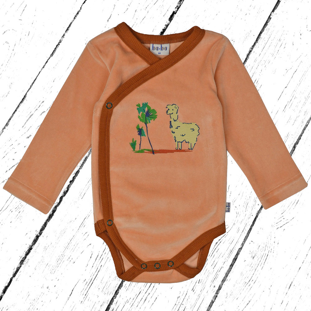Baba Kidswear Wrap Body Velvet Peach