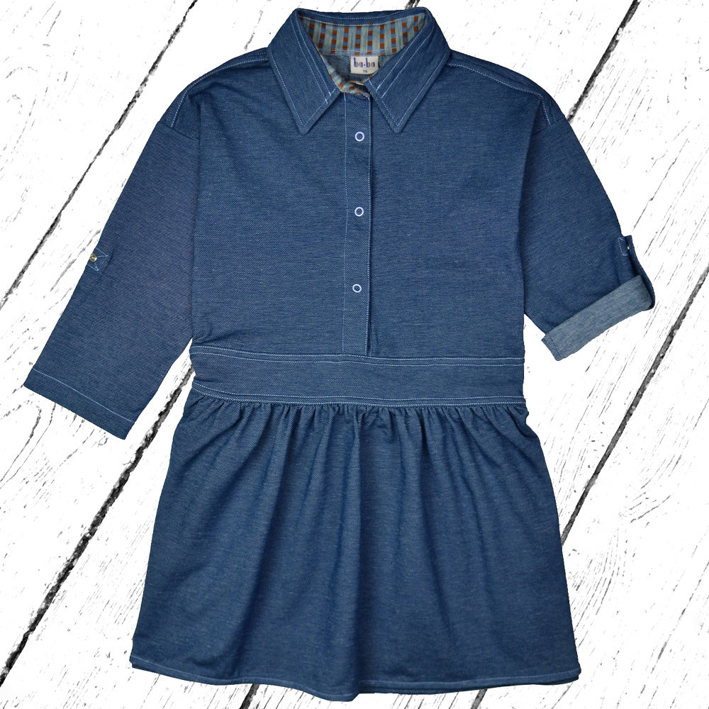 Baba Kidswear Kleid Geertje Dress Blue Punto di Milano