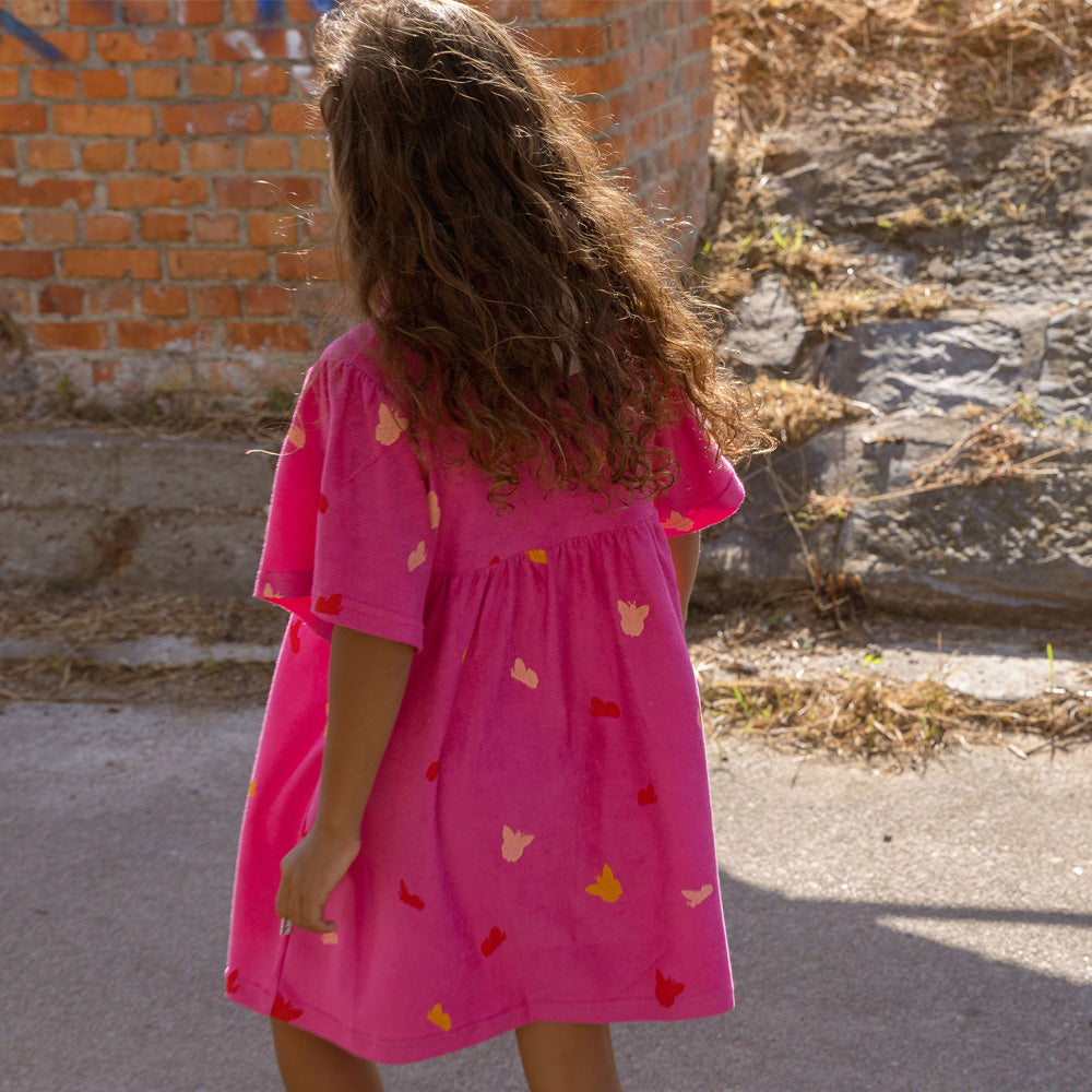 Baba Kidswear Kleid Hilou Dress Terry Butterflies