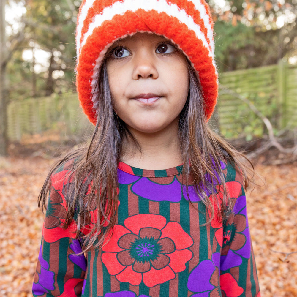 Danefae Kleid Shibuya Dress Rust Purple FLOWER